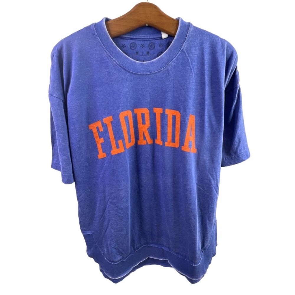 Pressbox Florida Gators Short Sleeve Tee Women M Crewneck Blue Soft Cotton Blend